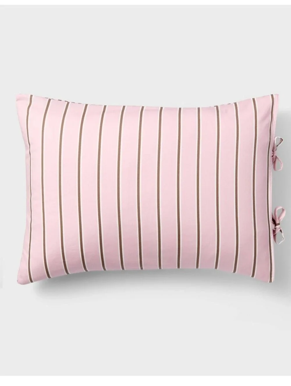 Hollister Full/Queen Reversible Percale Comforter Set Pink/Brown Stripe